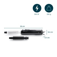 Perie pentru coafat Princess 529202 Cool Curl CC 300 - cu 2 capete de perie, funcție Cool Shot, negru, pentru toate tipurile de păr, 1 buc. 7