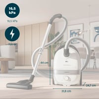 Aspirator cu sac Princess Airmotion Plus 336080 – 4L, 700W, filtru HEPA, rază de acțiune 10m, silențios (68 dB), tub telescopic 2
