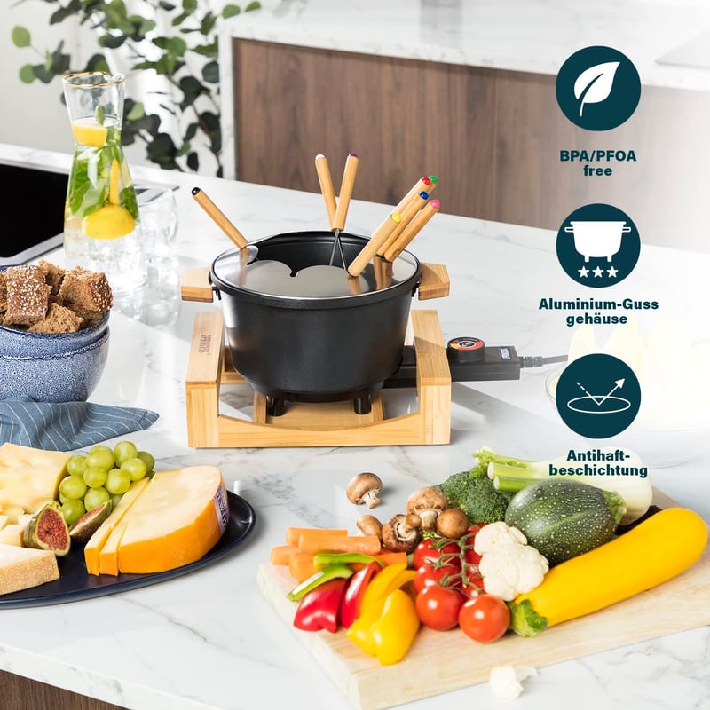 Princess Bamboo Fondue Pure Készlet Bambusz Tálcával