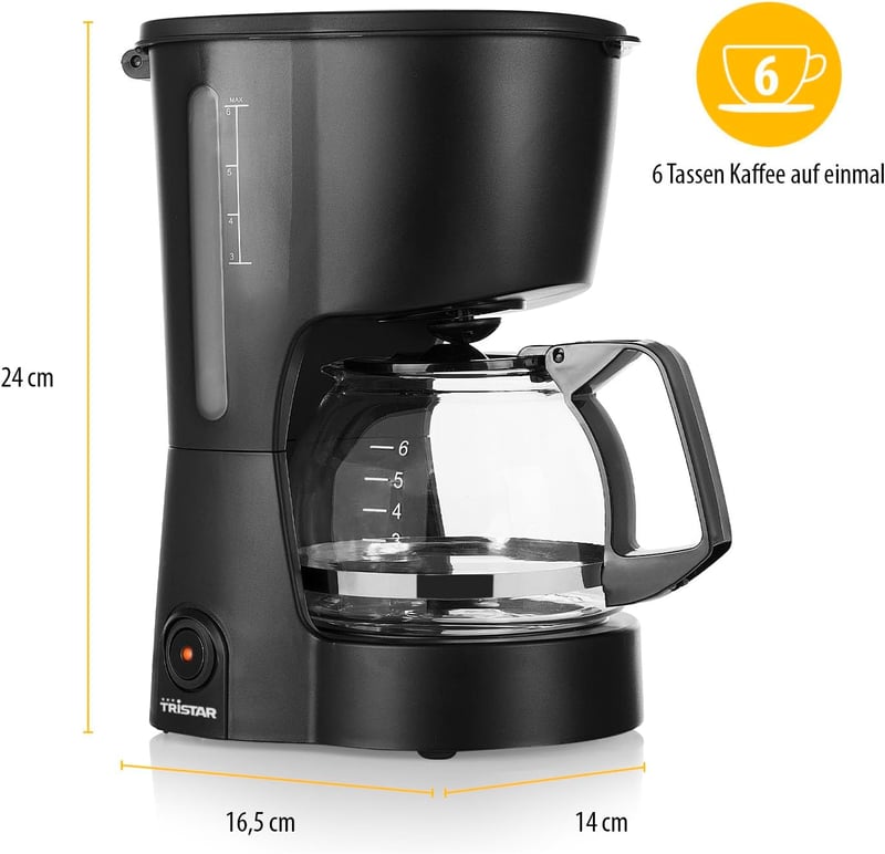 Princess CM-1246 Kávéfőző 6 Csészés Kapacitás 600W Tartó Funkcióval