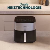 Friteuză cu aer cald Princess Dual Heat 8L XXL, 15 în 1, element de încălzire dublu, fără BPA și PFAS, 2000 W, 182280 9