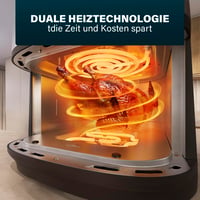 Friteuză cu aer cald Princess Dual Heat 8L XXL, 15 în 1, element de încălzire dublu, fără BPA și PFAS, 2000 W, 182280 4