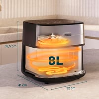 Friteuză cu aer cald Princess Dual Heat 8L XXL, 15 în 1, element de încălzire dublu, fără BPA și PFAS, 2000 W, 182280 2