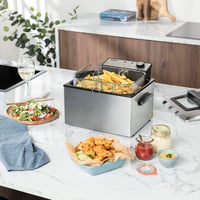 Friteza Princess 185000 – 3270 W, 5 litara, s termostatom, 3 košare za prženje, hladna zona, za 6-7 osoba, sivi metal 6