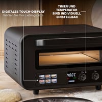 Pec na pizzu Princess Pro Max 112780 – 15 l, 400 °C, 2100 W, digitálny ovládací panel, kameň na pizzu a lopatka, horný/spodný ohrev, časovač, na vnútorné aj vonkajšie použitie 7