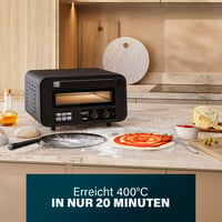 Pec na pizzu Princess Pro Max 112780 – 15 l, 400 °C, 2100 W, digitálny ovládací panel, kameň na pizzu a lopatka, horný/spodný ohrev, časovač, na vnútorné aj vonkajšie použitie 6