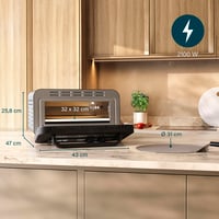 Pec na pizzu Princess Pro Max 112780 – 15 l, 400 °C, 2100 W, digitálny ovládací panel, kameň na pizzu a lopatka, horný/spodný ohrev, časovač, na vnútorné aj vonkajšie použitie 2