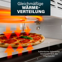 Pec na pizzu Princess Pro Max 112780 – 15 l, 400 °C, 2100 W, digitálny ovládací panel, kameň na pizzu a lopatka, horný/spodný ohrev, časovač, na vnútorné aj vonkajšie použitie 5