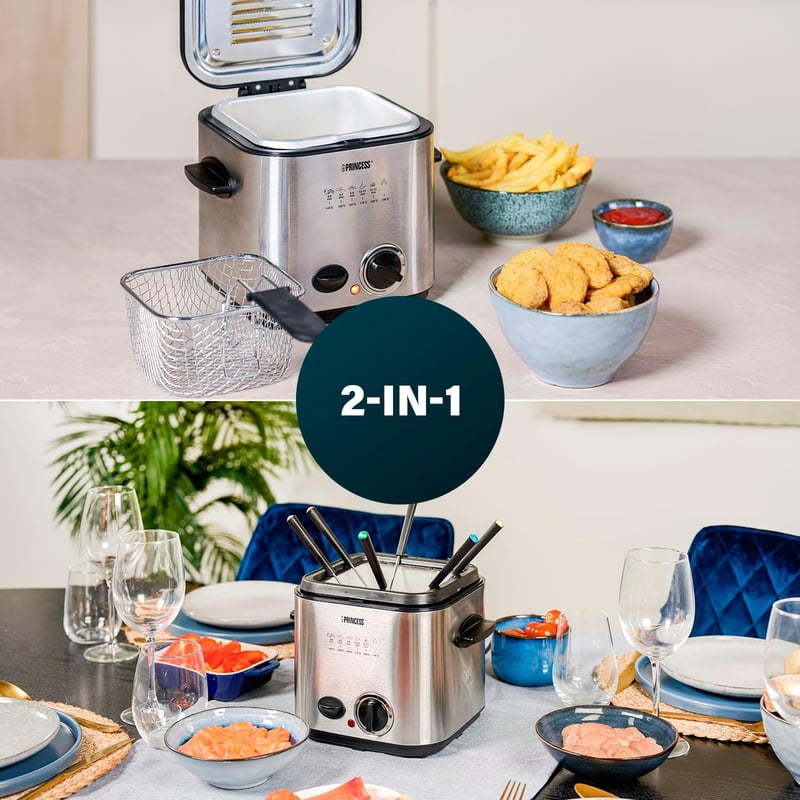 Princess Rozsdamentes Fritőz és Fondue Készülék