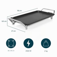 Elektrický stolový gril a panvica Teppanyaki Princess Table Chef Premium XL, plocha na pečenie 46x26 cm, 2500 W, čierno-strieborná, 103110 3
