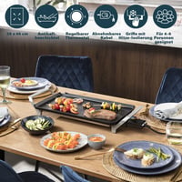 Elektrický stolový gril a panvica Teppanyaki Princess Table Chef Premium XL, plocha na pečenie 46x26 cm, 2500 W, čierno-strieborná, 103110 4