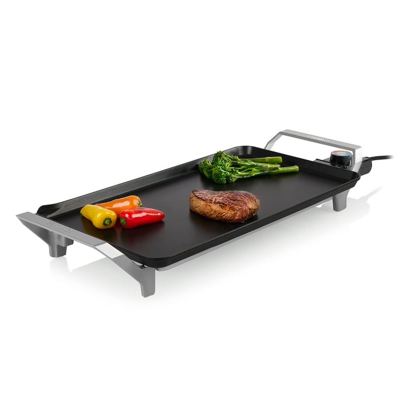 Elektrický stolový gril a panvica Teppanyaki Princess Table Chef Premium XL, plocha na pečenie 46x26 cm, 2500 W, čierno-strieborná, 103110
