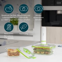 Set de 2 recipiente pentru alimente din sticlă cu vid Princess 492985, cu pompă electrică 6