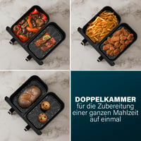 Teplovzdušná fritéza Princess XXL s dvoma košmi 182276 – 11 l, 2400 W, 8 programov, funkcia synchronizácie, bez obsahu BPA a PFAS, priezor 4