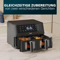 Teplovzdušná fritéza Princess XXL s dvoma košmi 182276 – 11 l, 2400 W, 8 programov, funkcia synchronizácie, bez obsahu BPA a PFAS, priezor 3