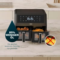Teplovzdušná fritéza Princess XXL s dvoma košmi 182276 – 11 l, 2400 W, 8 programov, funkcia synchronizácie, bez obsahu BPA a PFAS, priezor 6