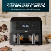 Teplovzdušná fritéza Princess XXL s dvoma košmi 182276 – 11 l, 2400 W, 8 programov, funkcia synchronizácie, bez obsahu BPA a PFAS, priezor 8