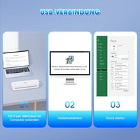 Pristar D210 A4 hordozható termál nyomtató iOS/Android/laptop kompatibilis 5