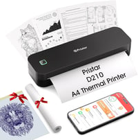 Pristar D210 Hordozható Termál Nyomtató A4 - iOS/Android/PC Kompatibilis - Bluetooth Vezeték Nélküli Nyomtató Otthonra, Irodába, Utazáshoz - 1