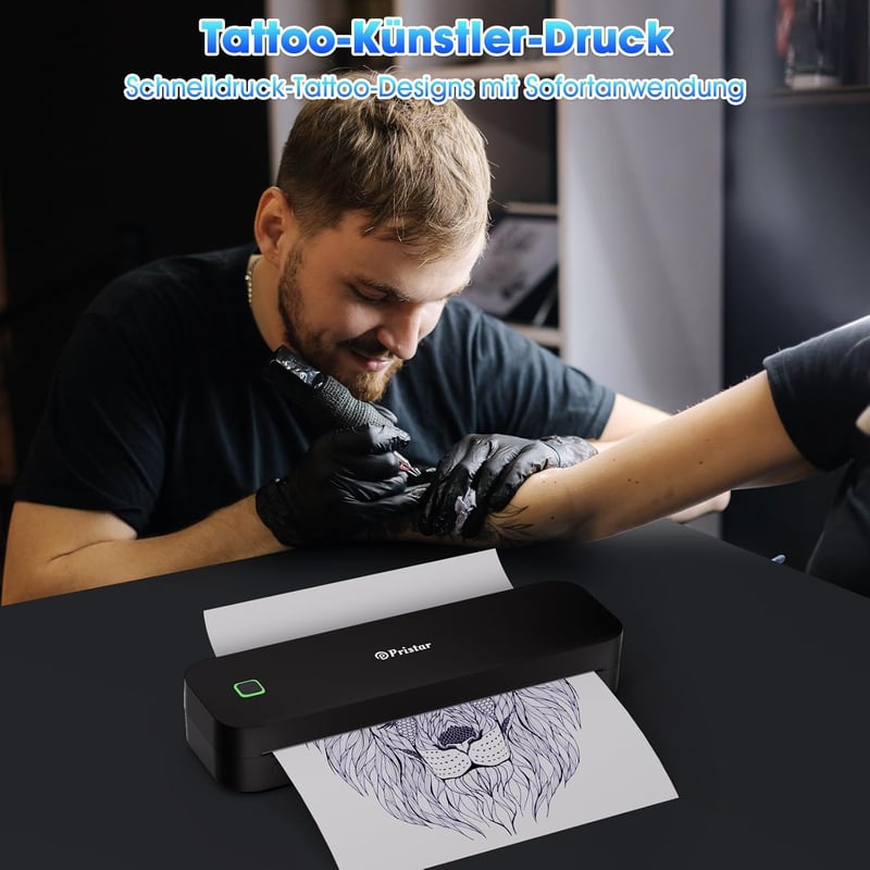 Pristar D210 Hordozható Termál Nyomtató A4 - iOS/Android/PC Kompatibilis - Bluetooth Vezeték Nélküli Nyomtató Otthonra, Irodába, Utazáshoz -