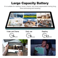 PRITOM 10-palcový Android WiFi tablet, 64 GB ROM, 1024 GB rozšíriteľné úložisko, štvorjadrový procesor, HD IPS displej, 6000 mAh batéria, dva 8