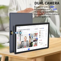 PRITOM 10-palcový Android WiFi tablet, 64 GB ROM, 1024 GB rozšíriteľné úložisko, štvorjadrový procesor, HD IPS displej, 6000 mAh batéria, dva 2