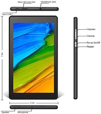 Tabletă PRITOM de 7 inchi cu Android 13, 32 GB (extensibil până la 128 GB), 3500 mAh, cameră duală, WiFi, Bluetooth, cu husă neagră 6
