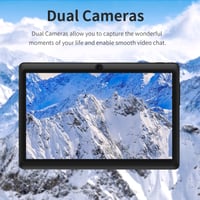 Tabletă Android PRITOM de 7 inchi, 15,8 GB RAM, 32 GB stocare (extensibilă până la 512 GB), 3500 mAh, Bluetooth, WiFi, cameră duală, husă neagră 3