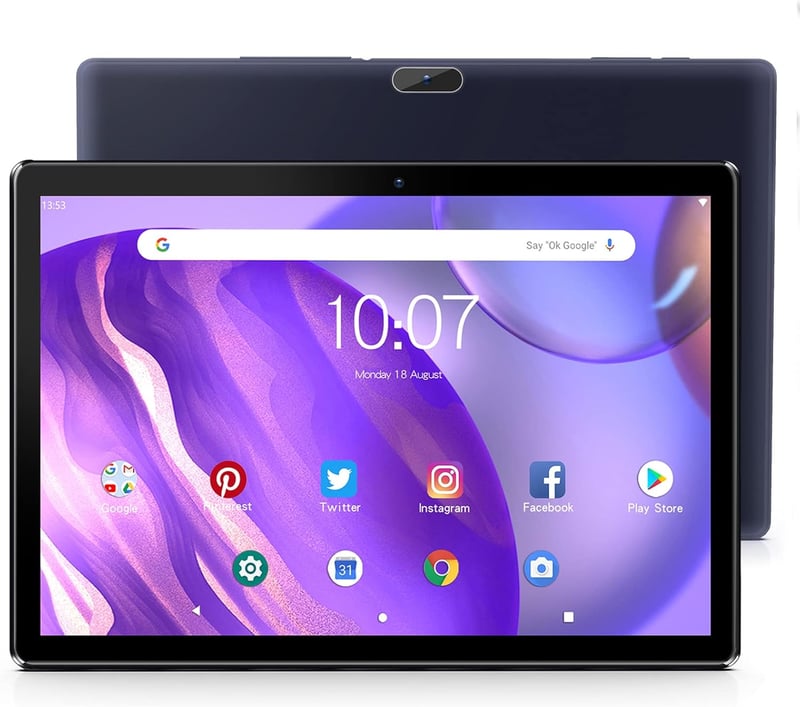 PRITOM Android 13 Tablet 64GB, HD IPS kijelző, 5000mAh, Fekete