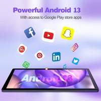 PRITOM Android 13 Tablet 64GB, HD IPS kijelző, 5000mAh, Fekete 4