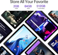PRITOM Android 13 Tablet 64GB, HD IPS kijelző, 5000mAh, Fekete 3