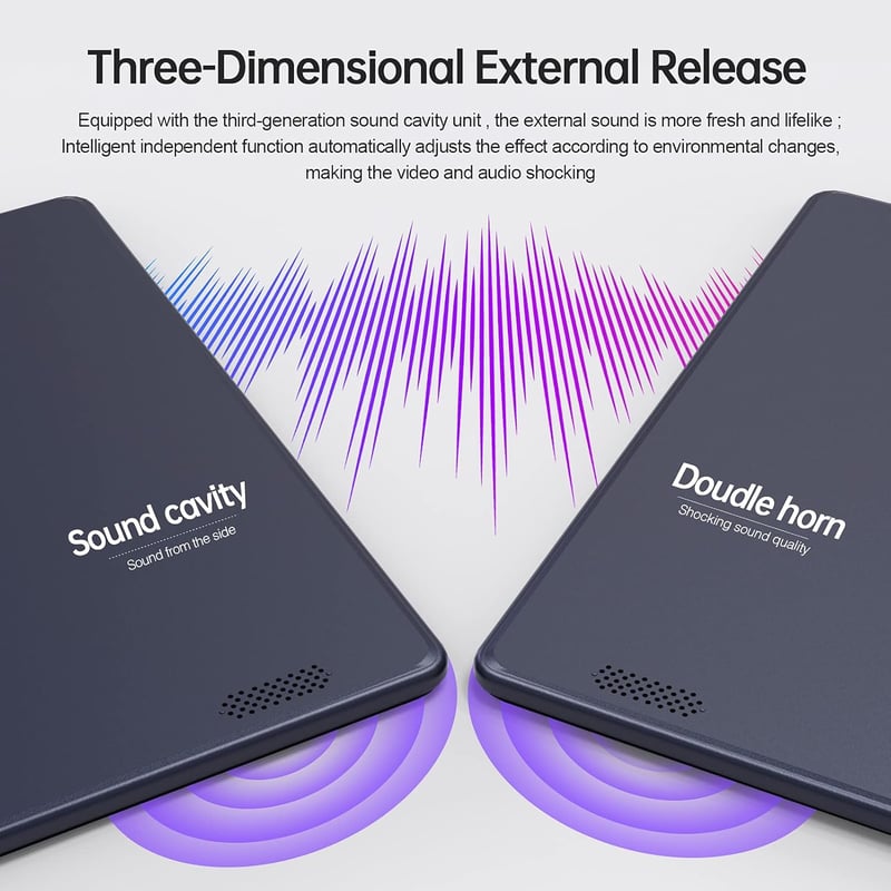 PRITOM Android 13 Tablet 64GB, HD IPS kijelző, 5000mAh, Fekete
