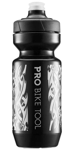 PRO BIKE TOOL Fekete Kerékpár Kulacs 550ml - Gyors Áramlású, Puha Szilikon Szájrésszel