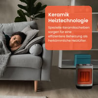 Pro Breeze 2000W Kerámia Ventilátoros Fűtőtest Automatikus Lengéssel Fehér 3