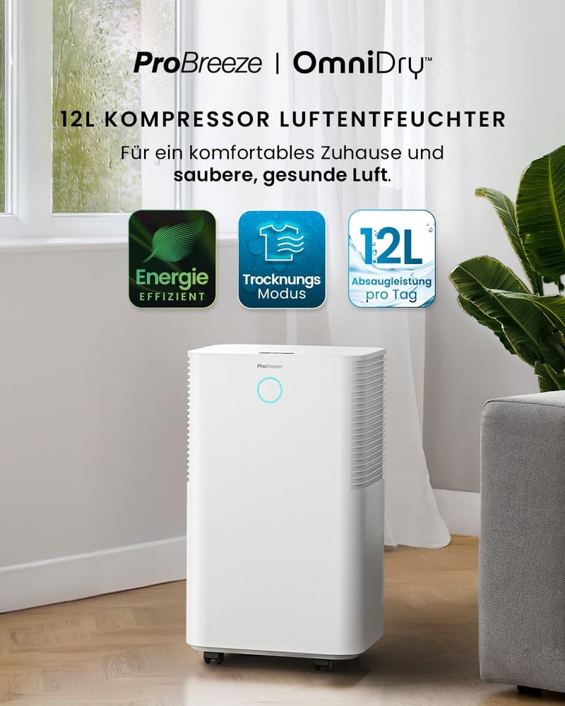 Pro Breeze OmniDry 12L páramentesítő digitális kijelzővel és időzítővel