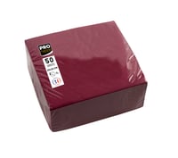 Pro Nappe 50 bucăți Șervețele de hârtie micro-gofrate 20x20 cm 2 straturi Bordo 1