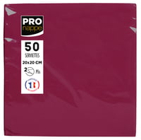 Pro Nappe 50 bucăți Șervețele de hârtie micro-gofrate 20x20 cm 2 straturi Bordo 2