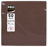 Pro Nappe 50 ks Papierové obrúsky s mikroreliéfom 20x20 cm 2-vrstvové čokoládovo hnedé 2