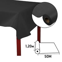 Pro Nappe eldobható spunbond nem szőtt asztalterítő tekercs – 50 m x 1,20 m – szakadásálló, vízlepergető, törölhető – fekete 7