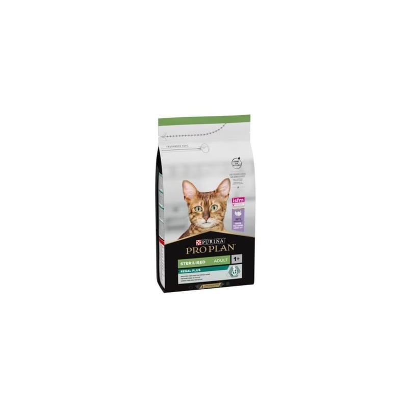Pro Plan Sterilised Renal Plus suha hrana za odrasle sterilizirane mačke s puretinom – 10 kg
