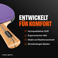 Set palete de tenis de masă PRO-SPIN - Paletă de ping-pong premium, mingi de 3 stele și geantă portabilă 4