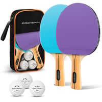 Set palete de tenis de masă PRO-SPIN - Paletă de ping-pong premium, mingi de 3 stele și geantă portabilă 1