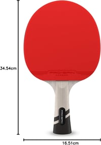 PRO-SPIN ITTF Verseny Pingpong Ütő Szénszálas Lappal és Prémium Gumival 9
