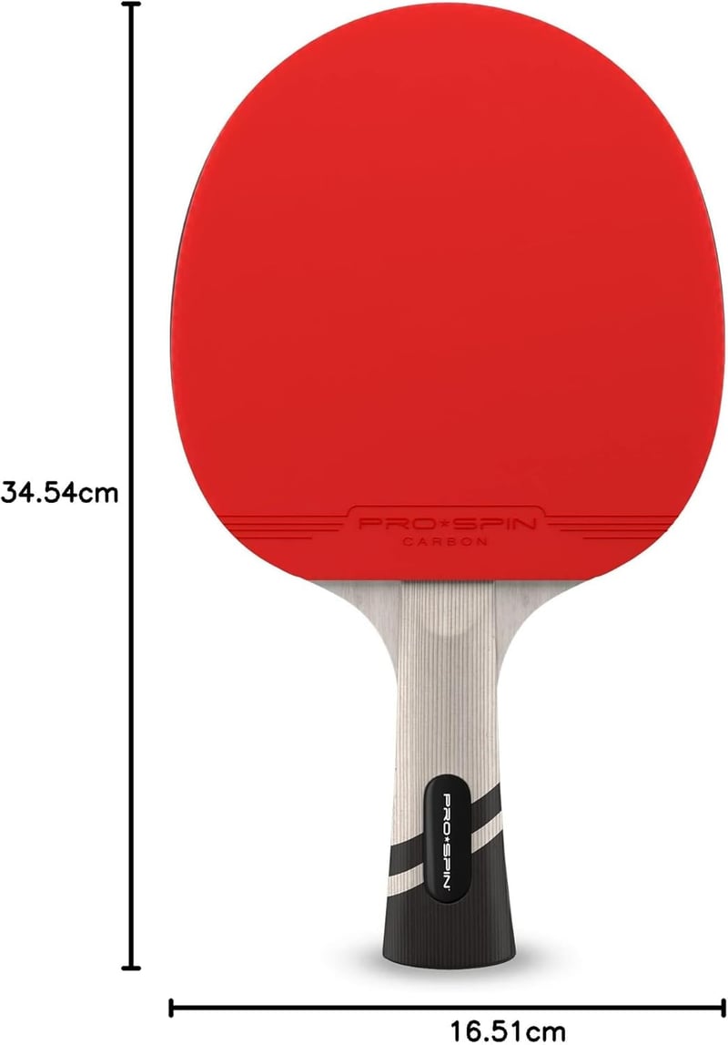 PRO-SPIN ITTF Verseny Pingpong Ütő Szénszálas Lappal és Prémium Gumival