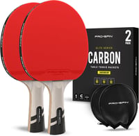 PRO-SPIN ITTF Verseny Pingpong Ütő Szénszálas Lappal és Prémium Gumival 1