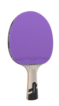 PRO SPIN Karbónová Pingpongová Raketa - Profesionálna Fialová Limitovaná Edícia, 2.0 mm Špongia, Vynikajúca Rotácia a Presnosť, s Ochranným Puzdrom, Pre mierne pokročilých hráčov. 2