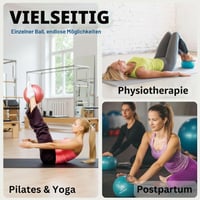 ProBody Pilates malá gymnastická lopta 9-palcová barre lopta cvičebná lopta na stabilitu, brušné svaly, core, fyzioterapiu, domov, posilňovňu, kanceláriu, ružová 4