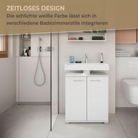 Kúpeľňová skrinka pod umývadlo Probus Basic 60 cm – Moderná skrinka pod umývadlo v bielom prevedení s množstvom úložného priestoru – Vyrobené v Nemecku 5