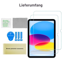 ProCase 2 ks 9H tvrdené sklo na ochranu obrazovky pre iPad 10. generácie 10,9 palca 2022 a iPad 11 palcov A16 – Priehľadná ochranná fólia na displej 8