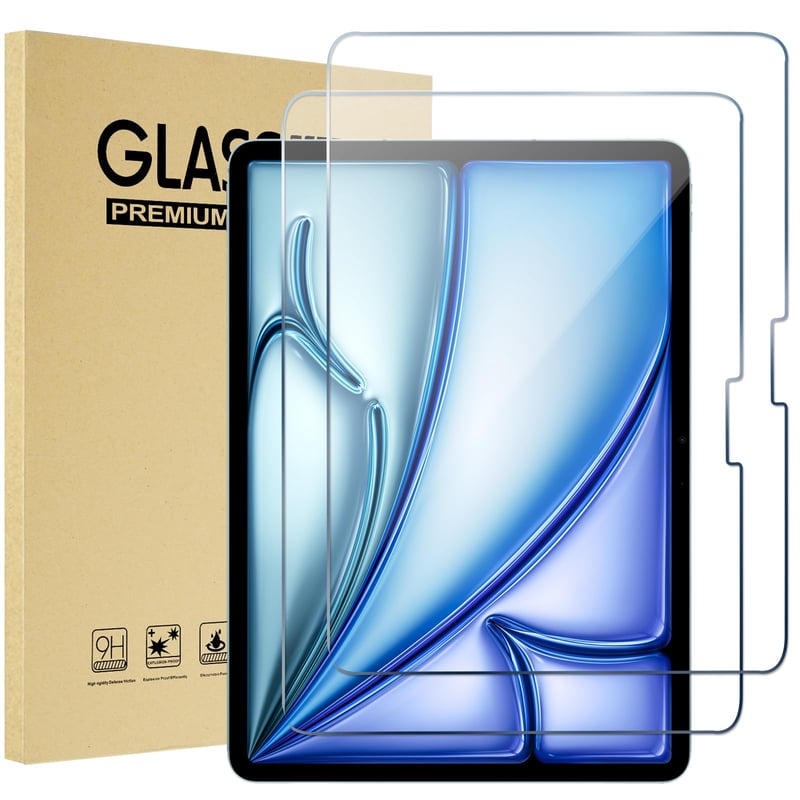 ProCase 2 ks tvrdené sklo na displej pre iPad Air 11 palcov M4/M3/M2 (2026/2025/2024) 6./7./8. generácia, ochranná fólia na displej s tvrdosťou 9H